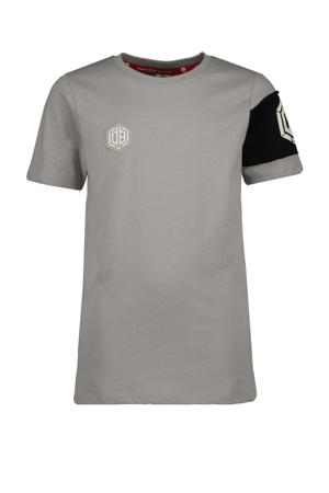 T-shirt Halot met logo grijs