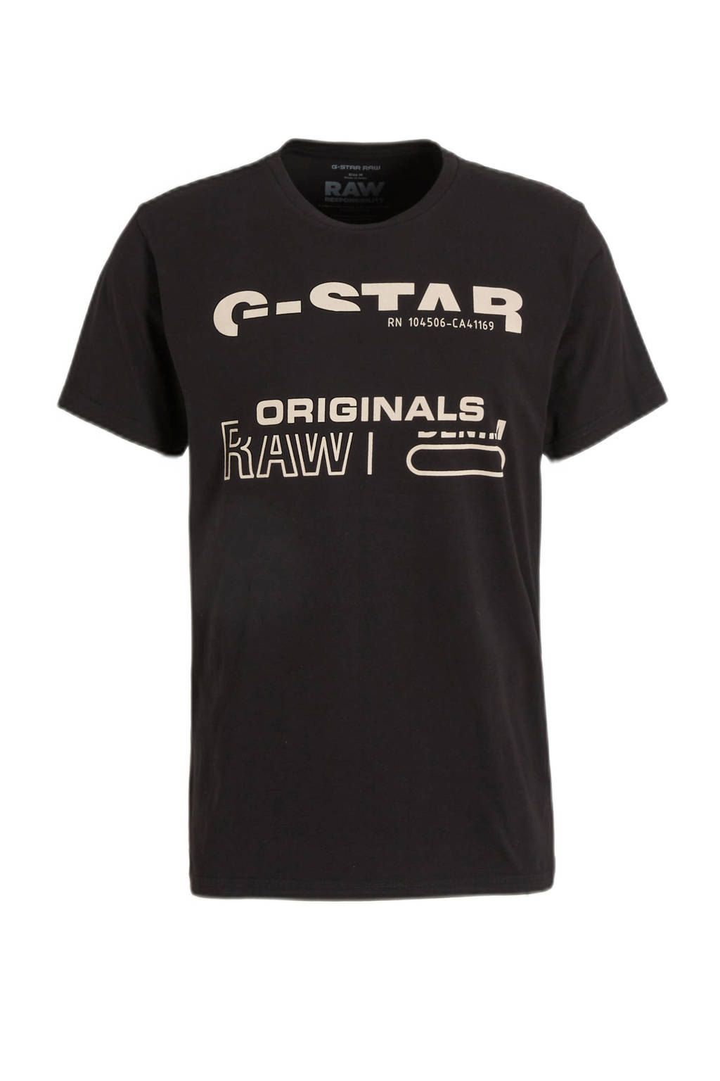 G-Star RAW T-shirt van biologisch katoen dark black