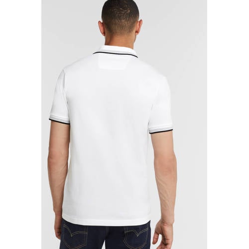 BOSS regular fit polo Paddy met contrastbies white afbeelding