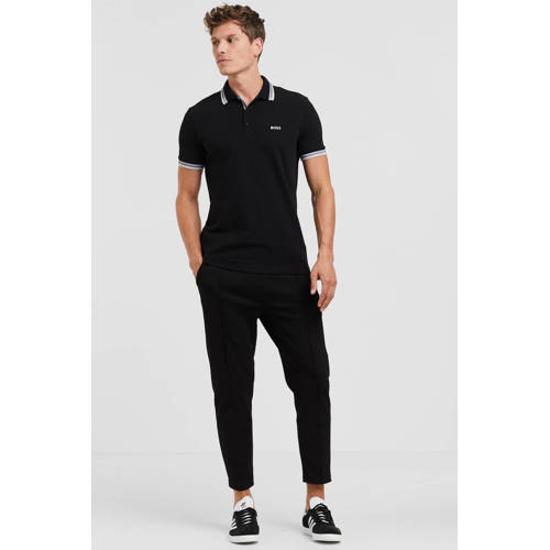 BOSS regular fit polo Paddy met contrastbies black afbeelding