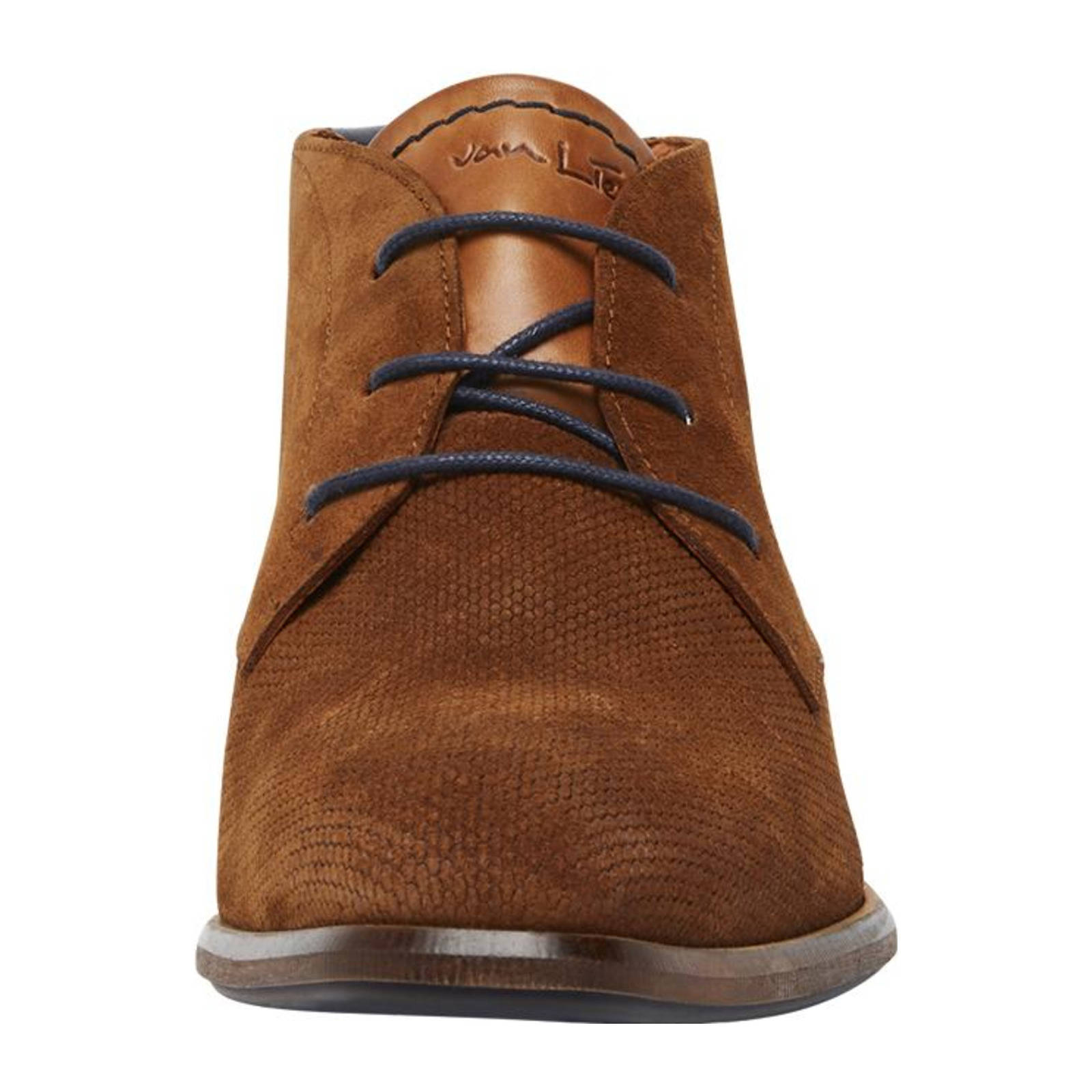 Van Lier Berlin suède veterschoenen cognac | wehkamp