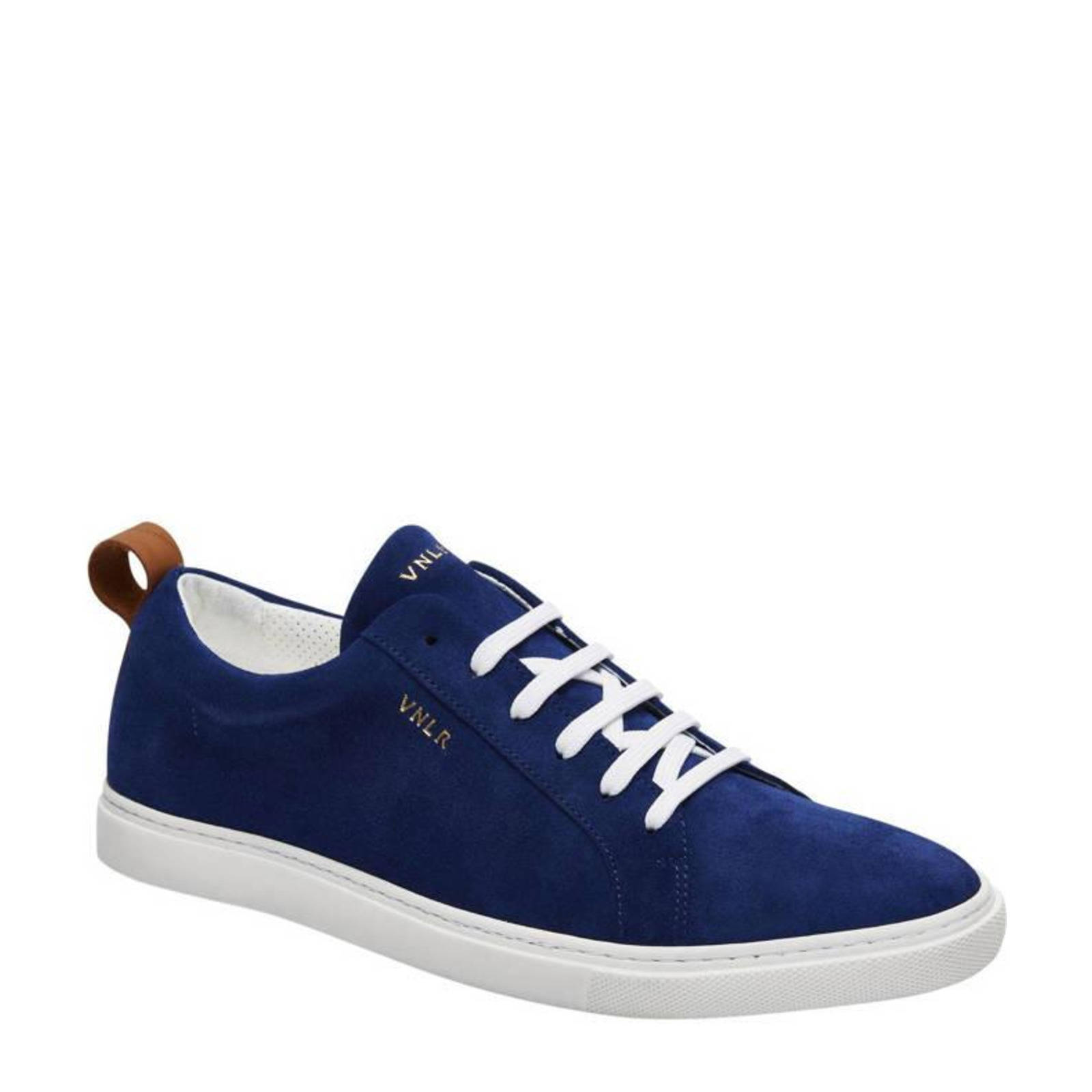 Blauwe suède veterschoenen - Heren | MANFIELD