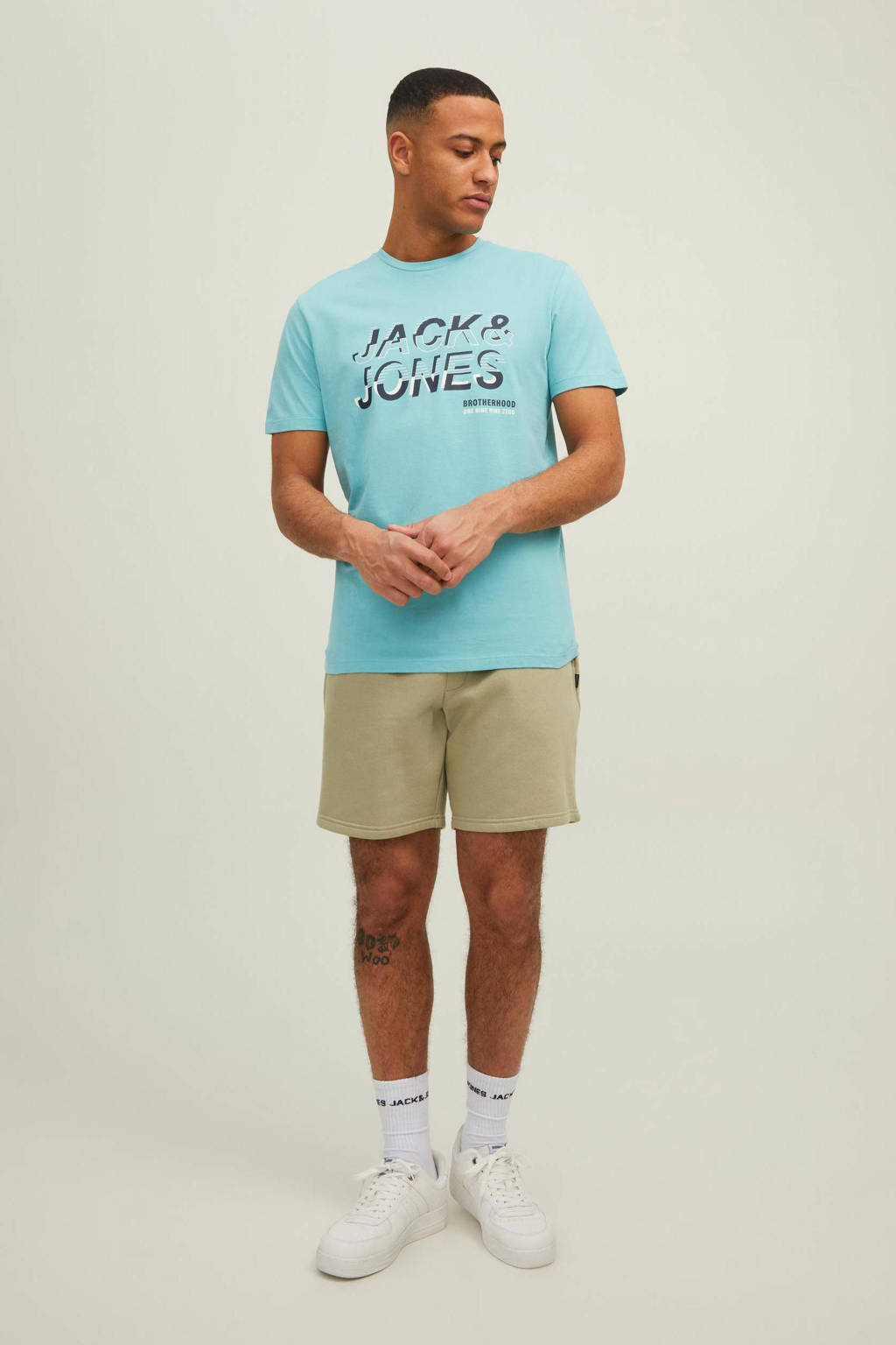 JACK & JONES CORE T-shirt JCOBOOSTER met logo marine blue