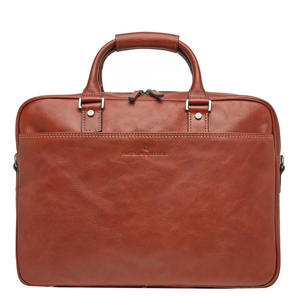 15.6 inch leren laptoptas Verona Business bruin
