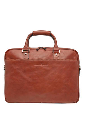 15.6 inch leren laptoptas Verona Business bruin