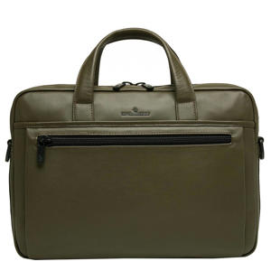 15.6 inch leren laptoptas Nappa X Charlie groen