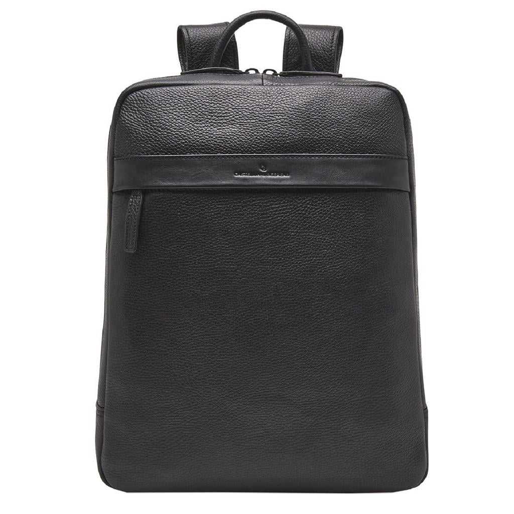 Castelijn & Beerens 15.6 inch leren rugzak Bravo zwart