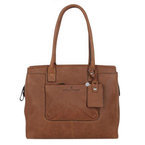  15.6 inch leren laptoptas Carisma cognac