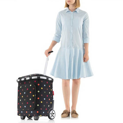 Reisenthel boodschappentrolley Carrycruiser Plus met stippen zwart afbeelding