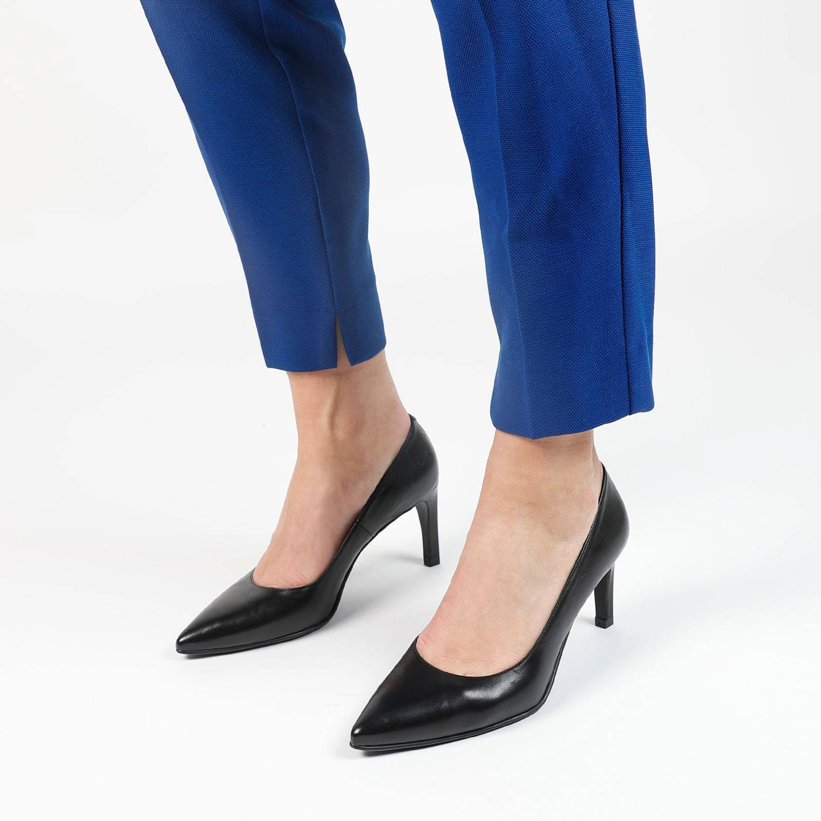 Manfield leren pumps zwart | wehkamp