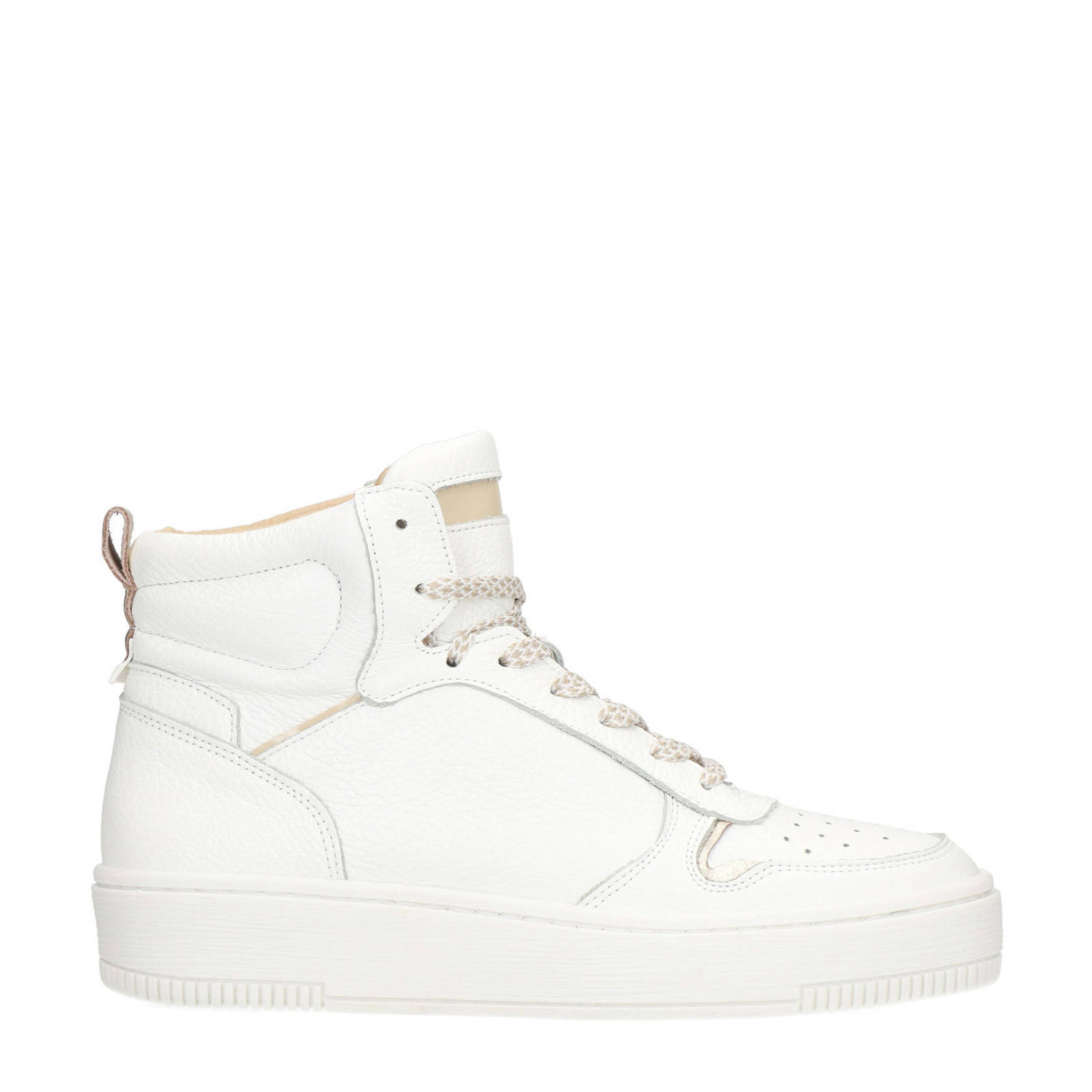 Witte leren sneakers - Heren | MANFIELD