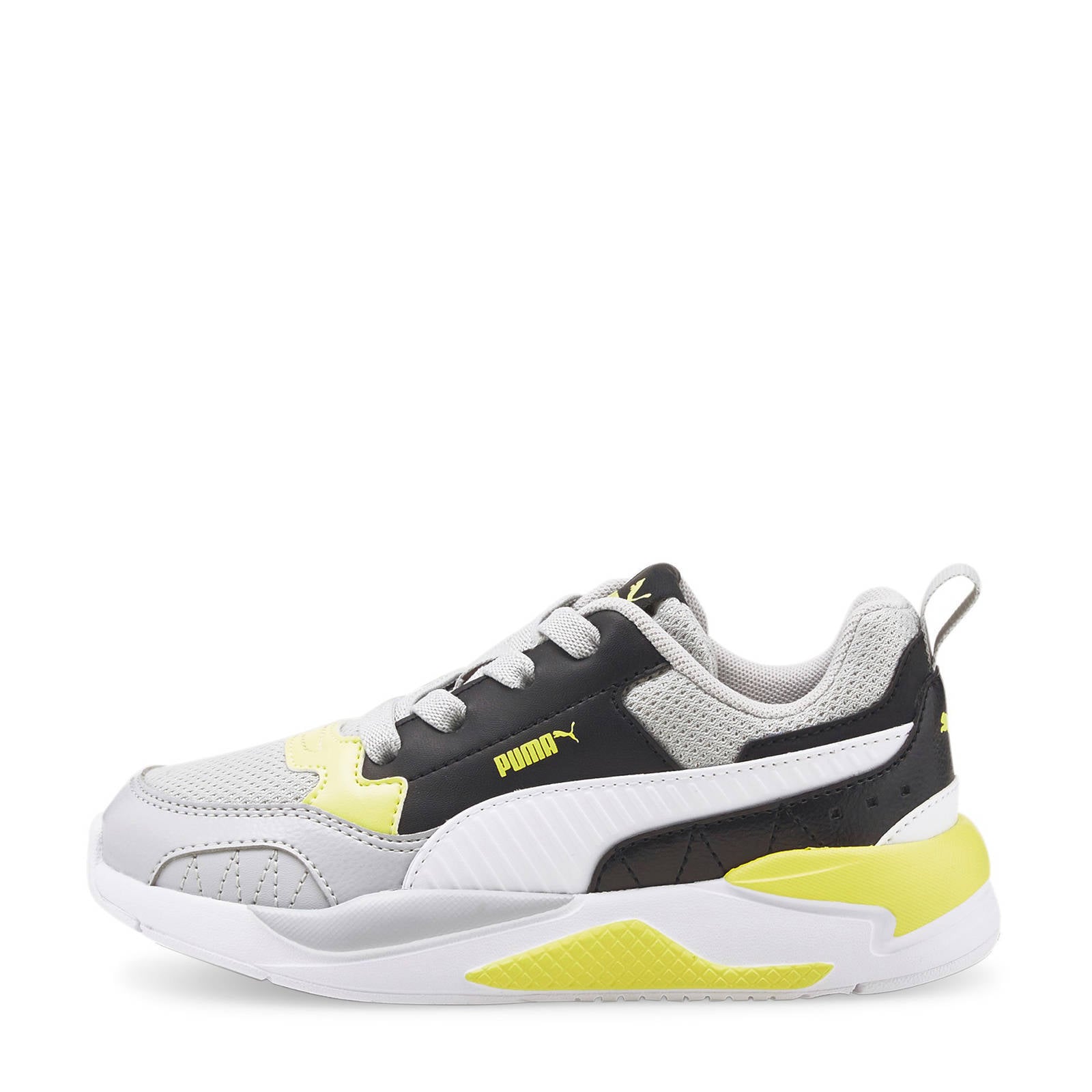 Puma X-Ray 2 Square AC PS sneakers lichtgrijs/wit/zwart/geel | wehkamp
