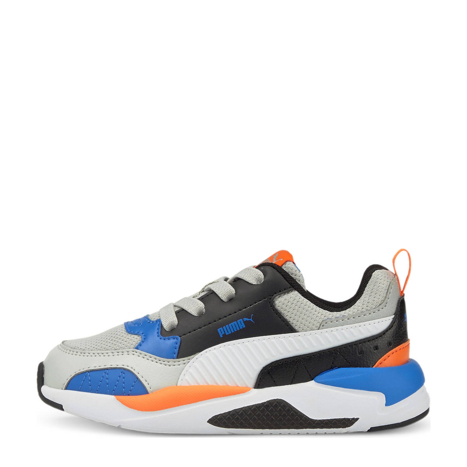 Puma X-Ray 2 Square AC PS sneakers grijs/wit/kobaltblauw/oranje | wehkamp