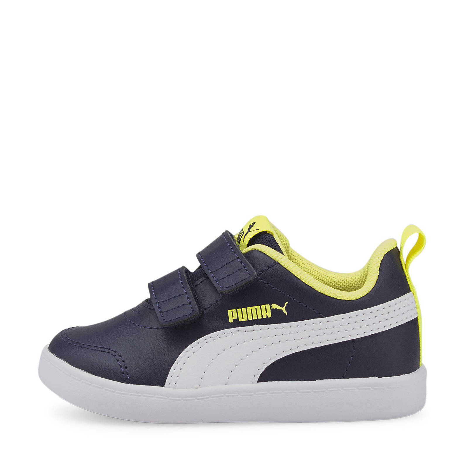 Puma Courtflex V2 sneakers donkerblauw/wit/geel online kopen