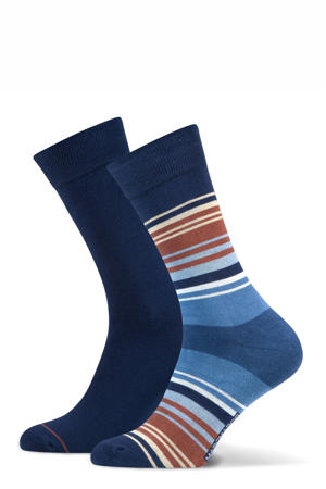 sokken Etienne - set van 2 donkerblauw