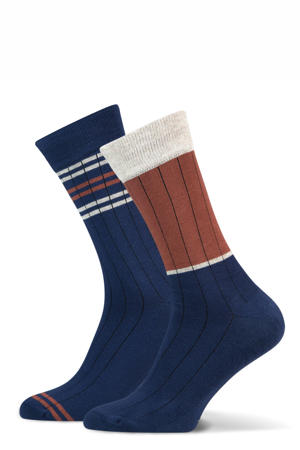 sokken Cristian - set van 2 donkerblauw