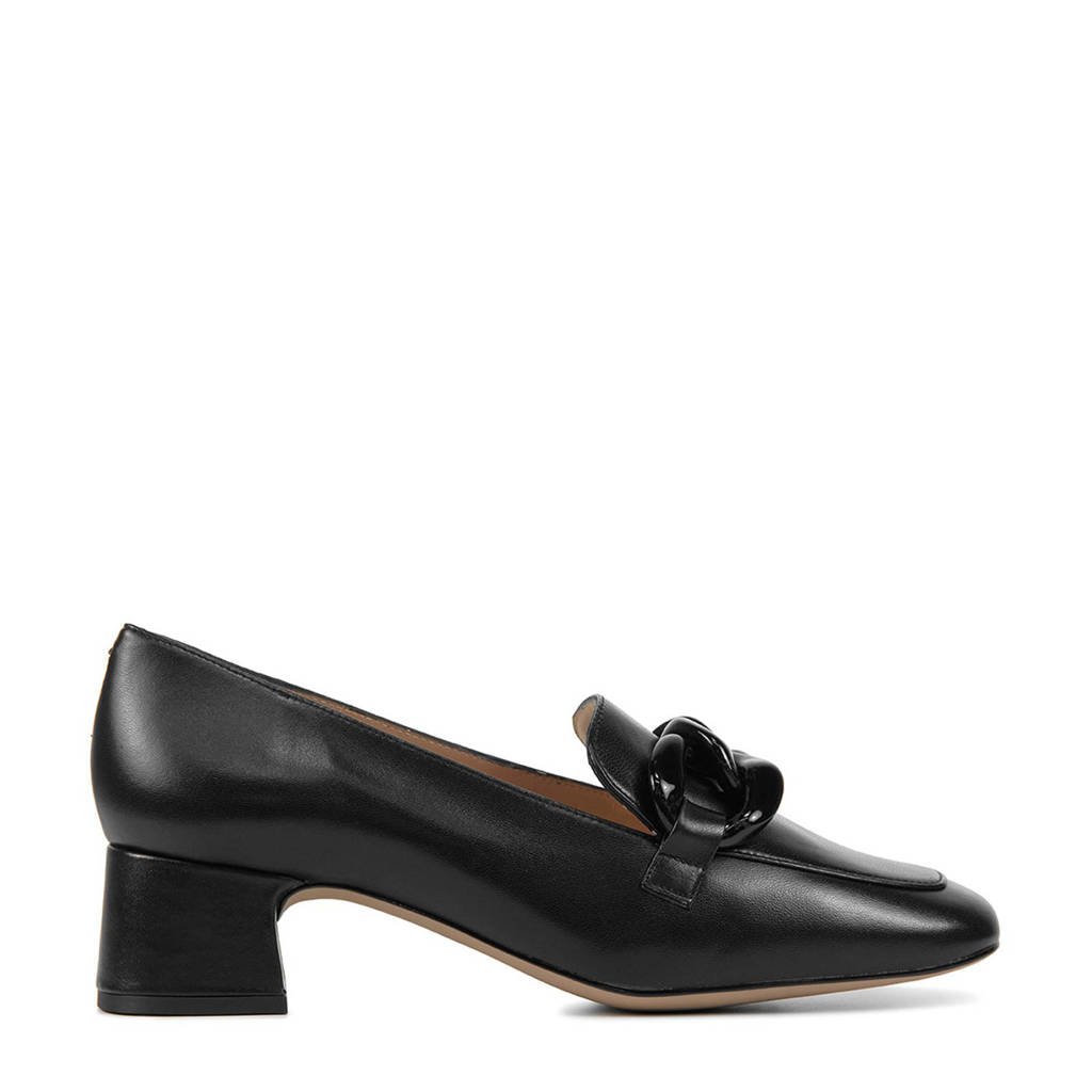 Unisa leren pumps met ketting zwart