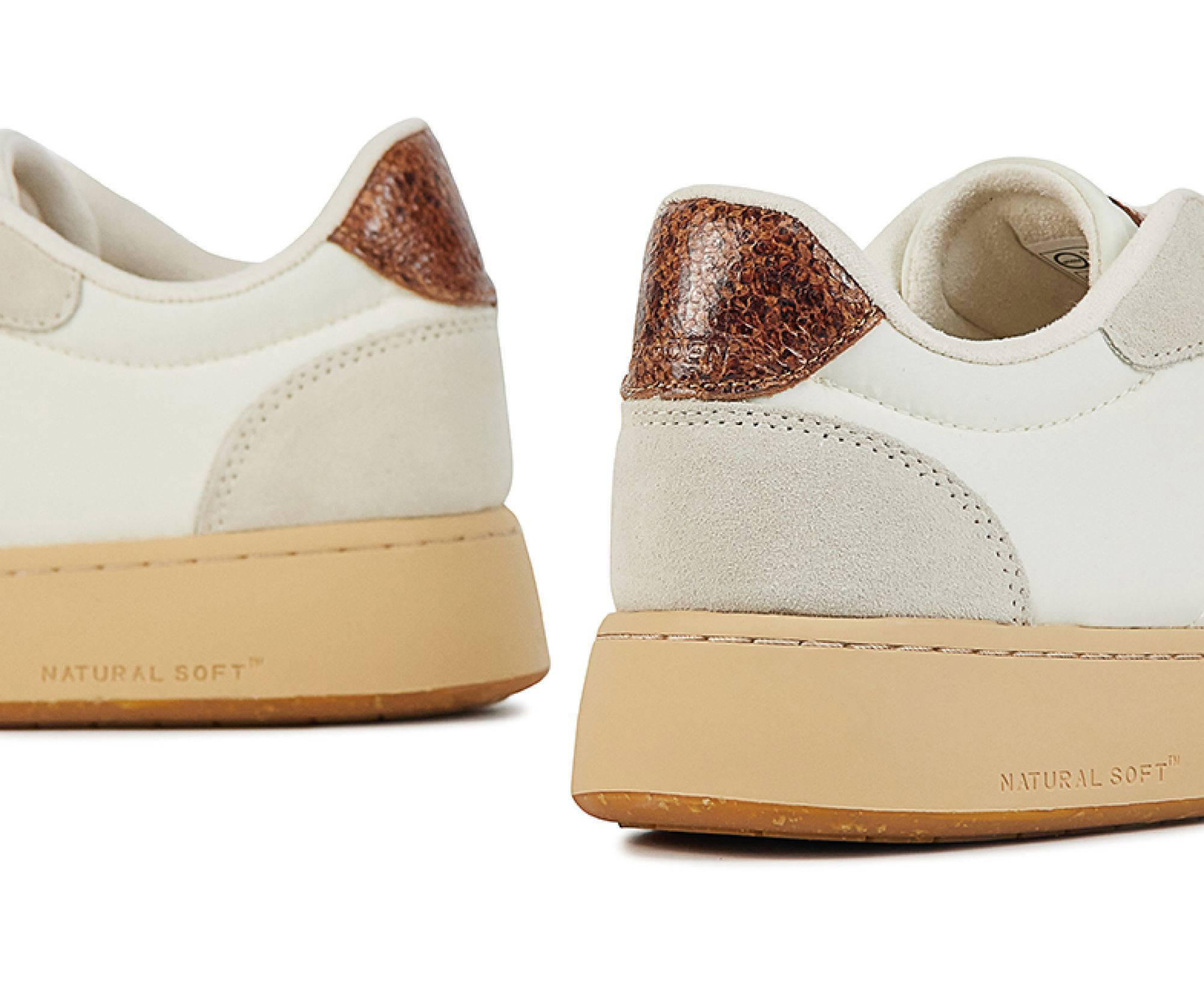 Woden May suède sneakers wit/bruin | wehkamp
