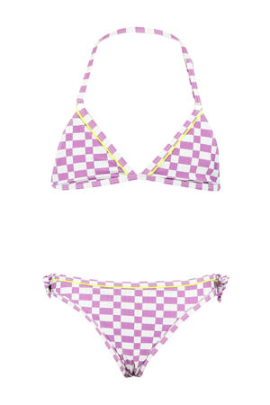 triangel bikini Luna JR paars/wit
