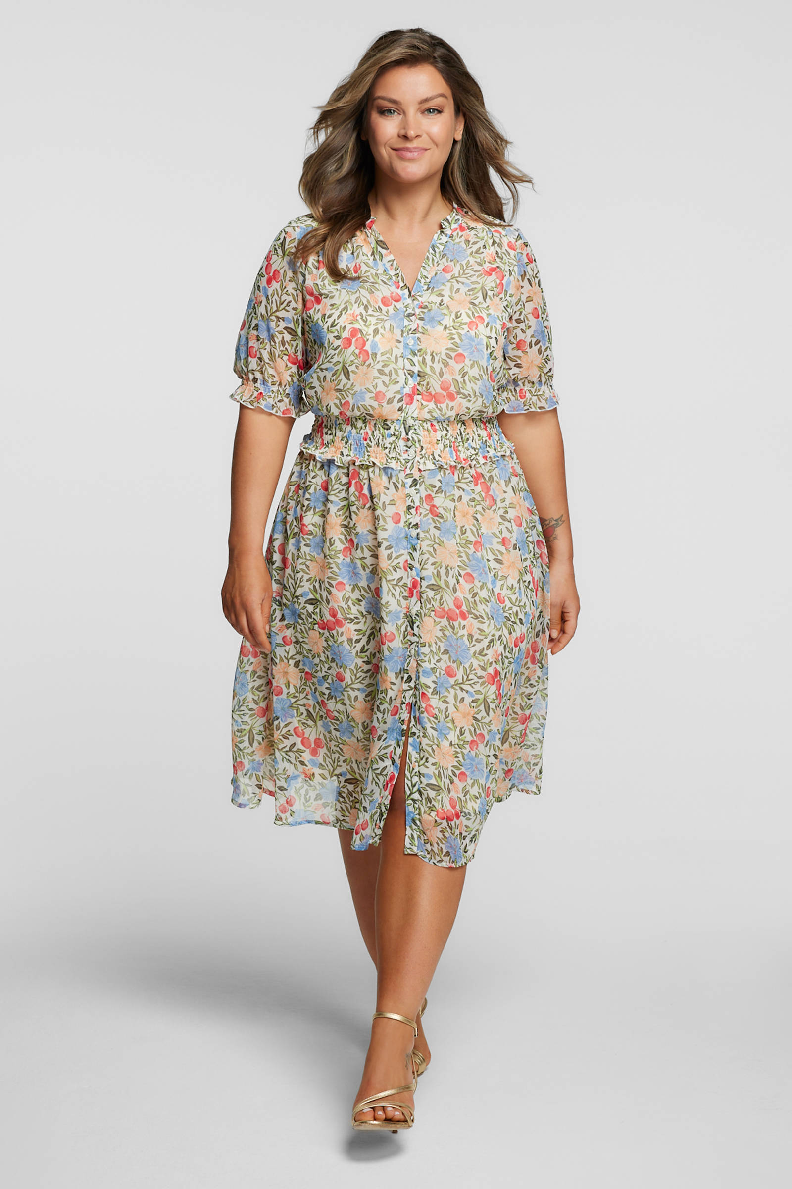 Miljuschka by Wehkamp smockjurk met bloemenprint multi | wehkamp