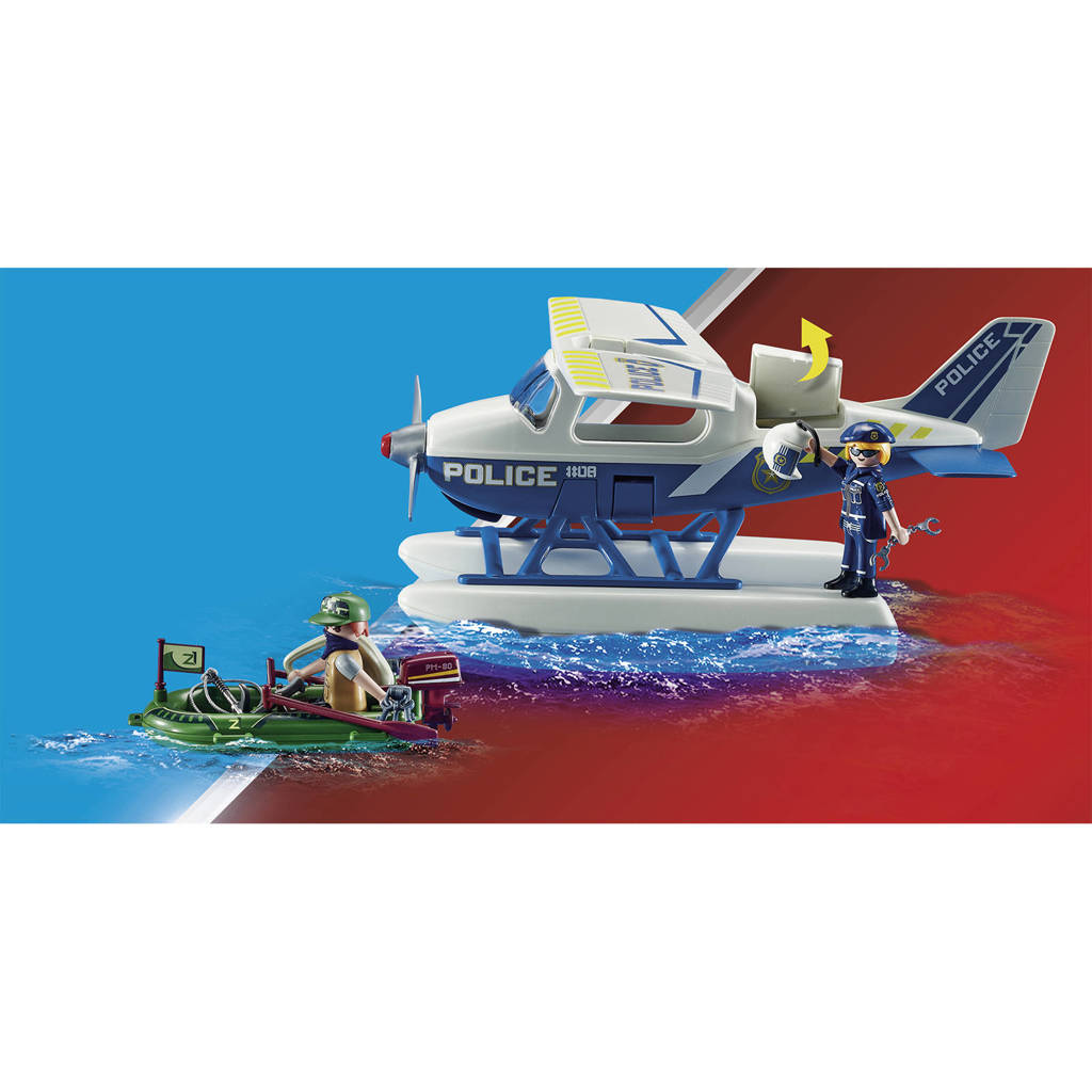 oog nood stewardess Playmobil City Action Politiewatervliegtuig: smokkelaar-achtervolging 70779  | wehkamp