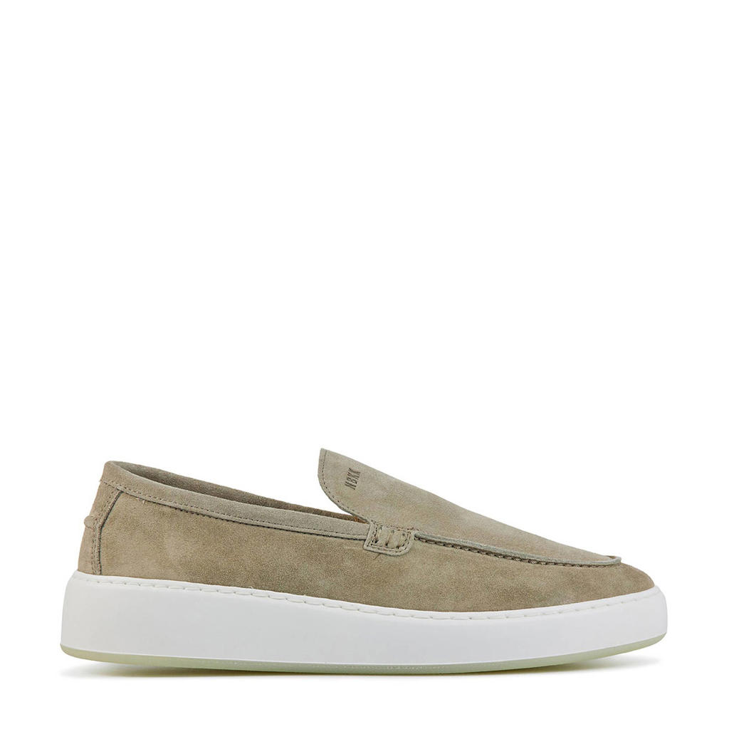 Taupe heren Nubikk Jiro Mio suède loafers 