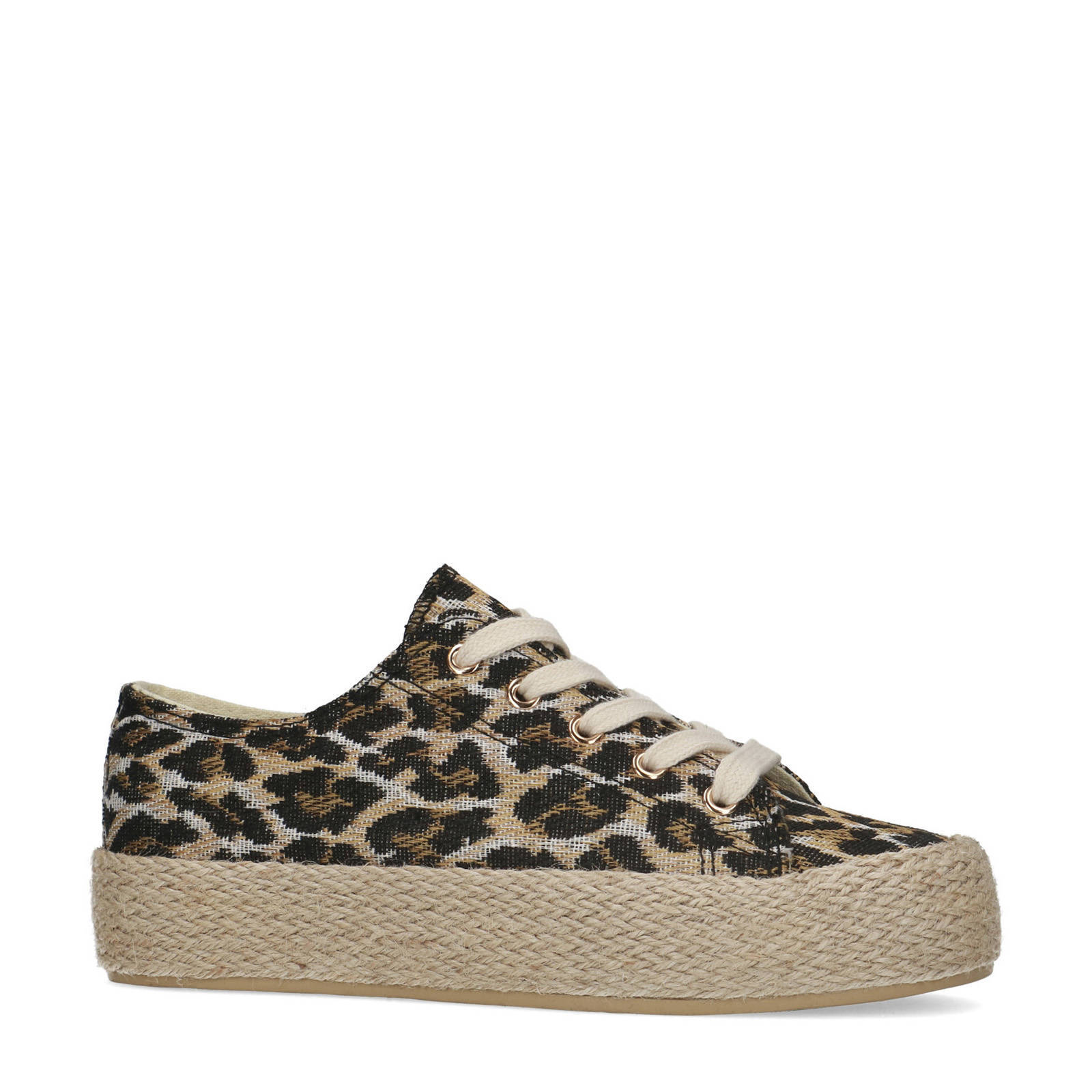 Zwarte dad sneakers met panterprint - Dames | MANFIELD