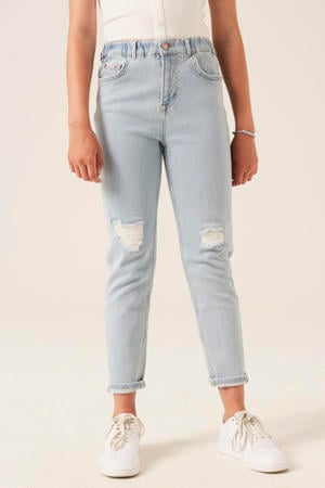 cropped mom jeans Evelin 585 bleached