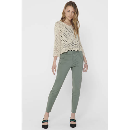 JDY gehaakte top JDYNEW met open detail beige afbeelding