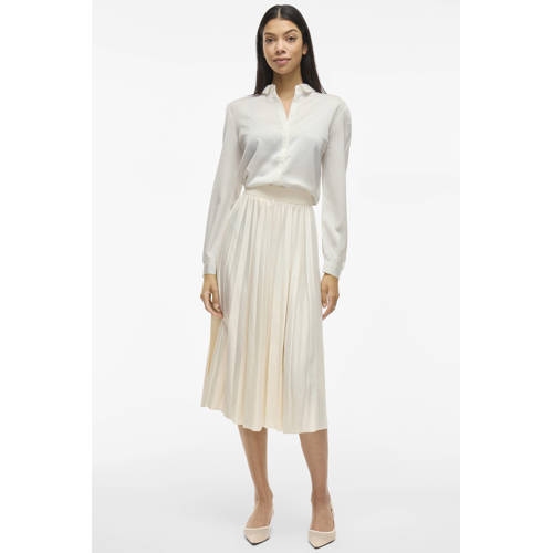 VILA blouse VIELLETTE van polyester wit afbeelding