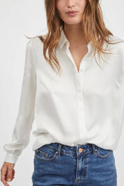 thumbnail: VILA blouse VIELLETTE van polyester wit