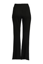 thumbnail: Zwarte dames Juffrouw Jansen high waist bootcut legging Lecia van viscose met elastische tailleband