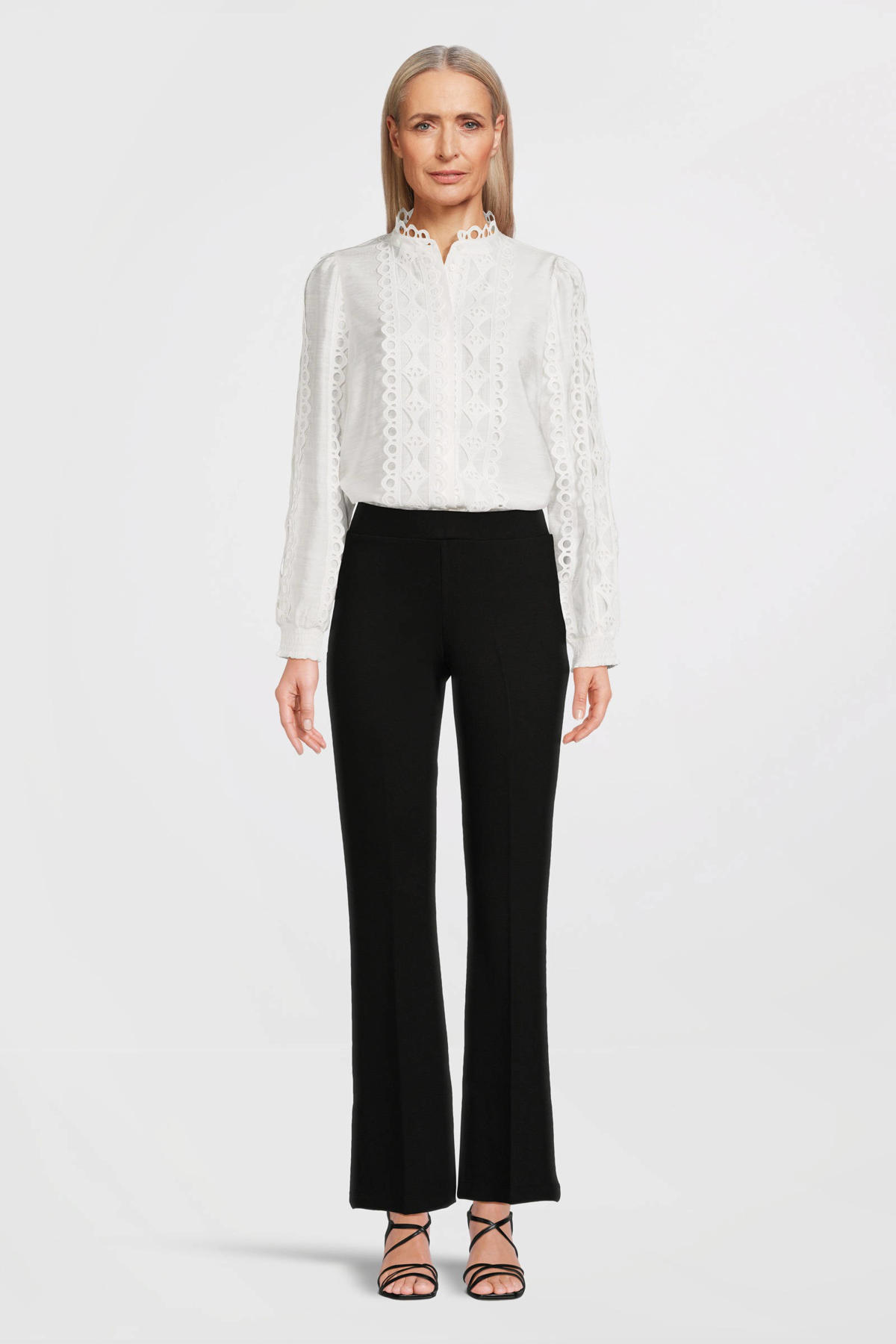 JANSEN Amsterdam high waist bootcut legging LECIA zwart wehkamp