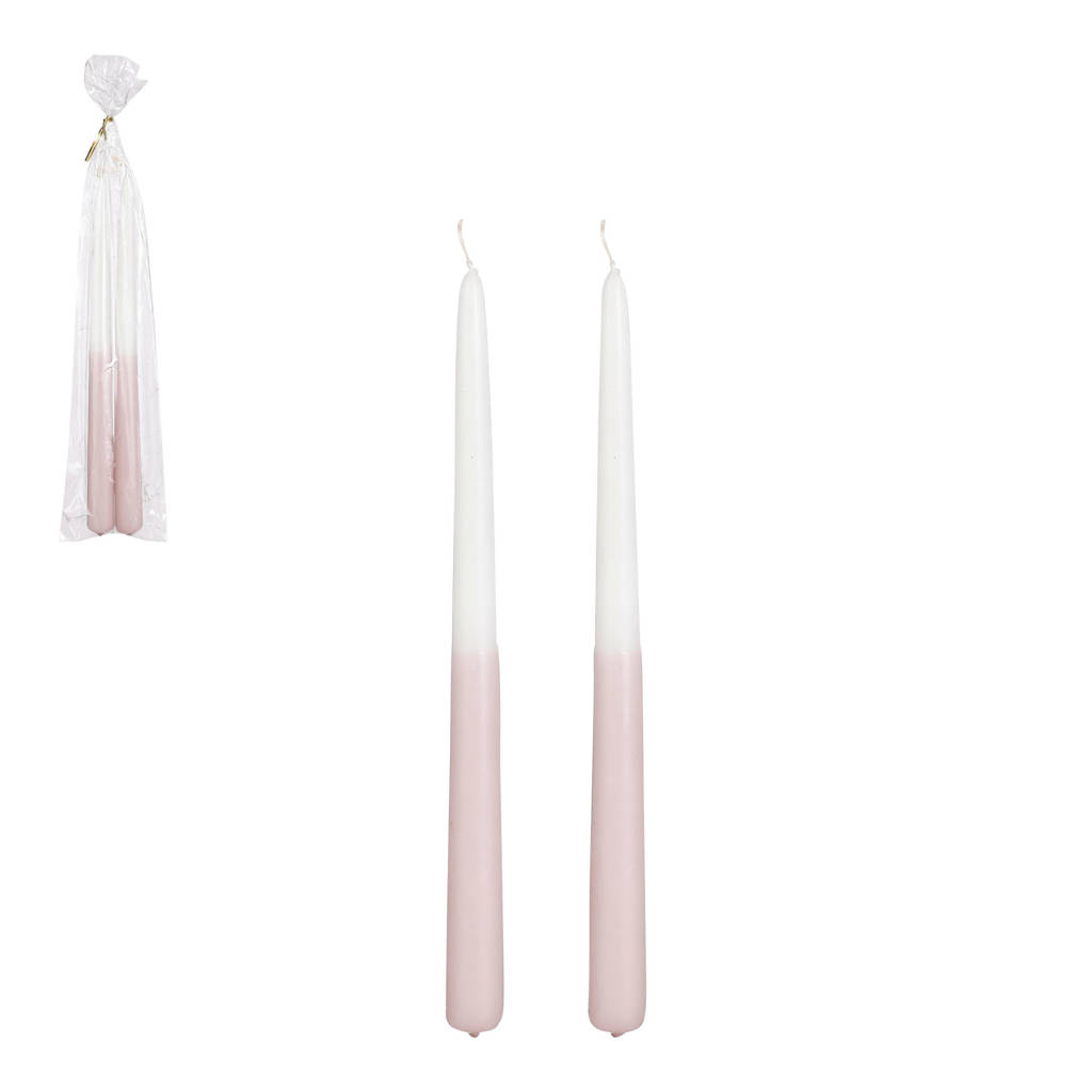Mica Decorations kaars Dip-dye (set van 2)