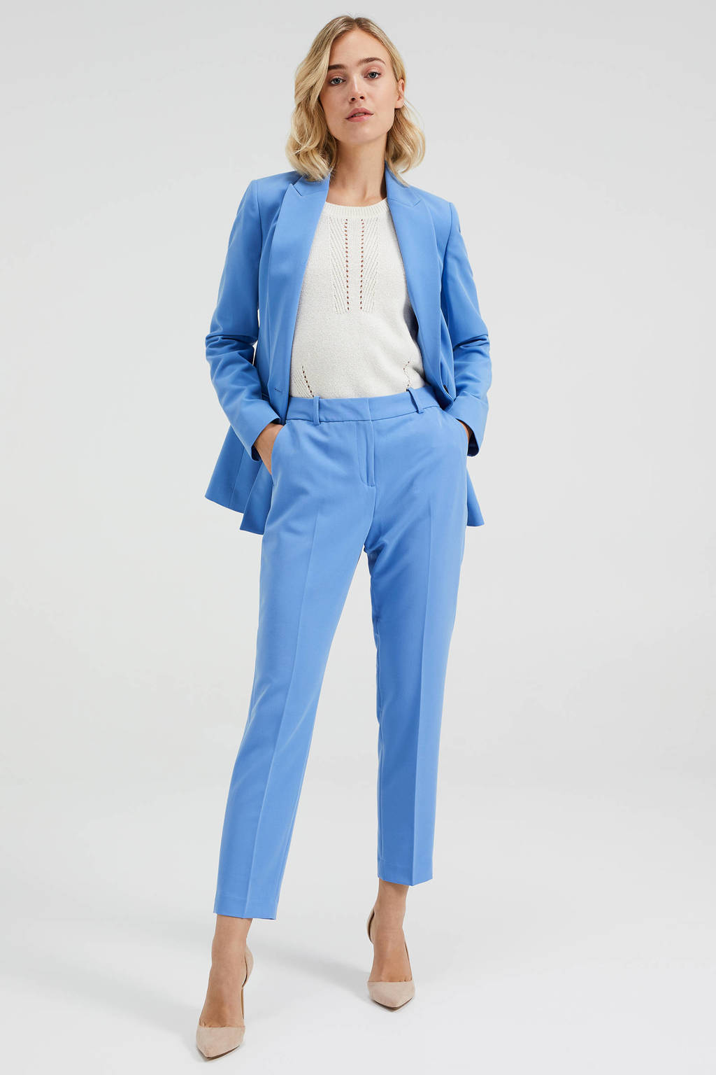 Complex Neuropathie Haas WE Fashion cropped slim fit pantalon blauw | wehkamp