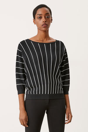gestreepte sweater zwart/wit