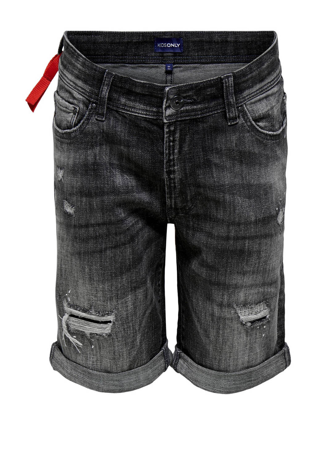 KIDS ONLY BOY regular fit jeans bermuda KOBNEAL washed black