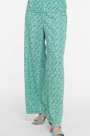 high waist wide leg palazzo broek VMSPLASH van gerecycled polyester turquoise