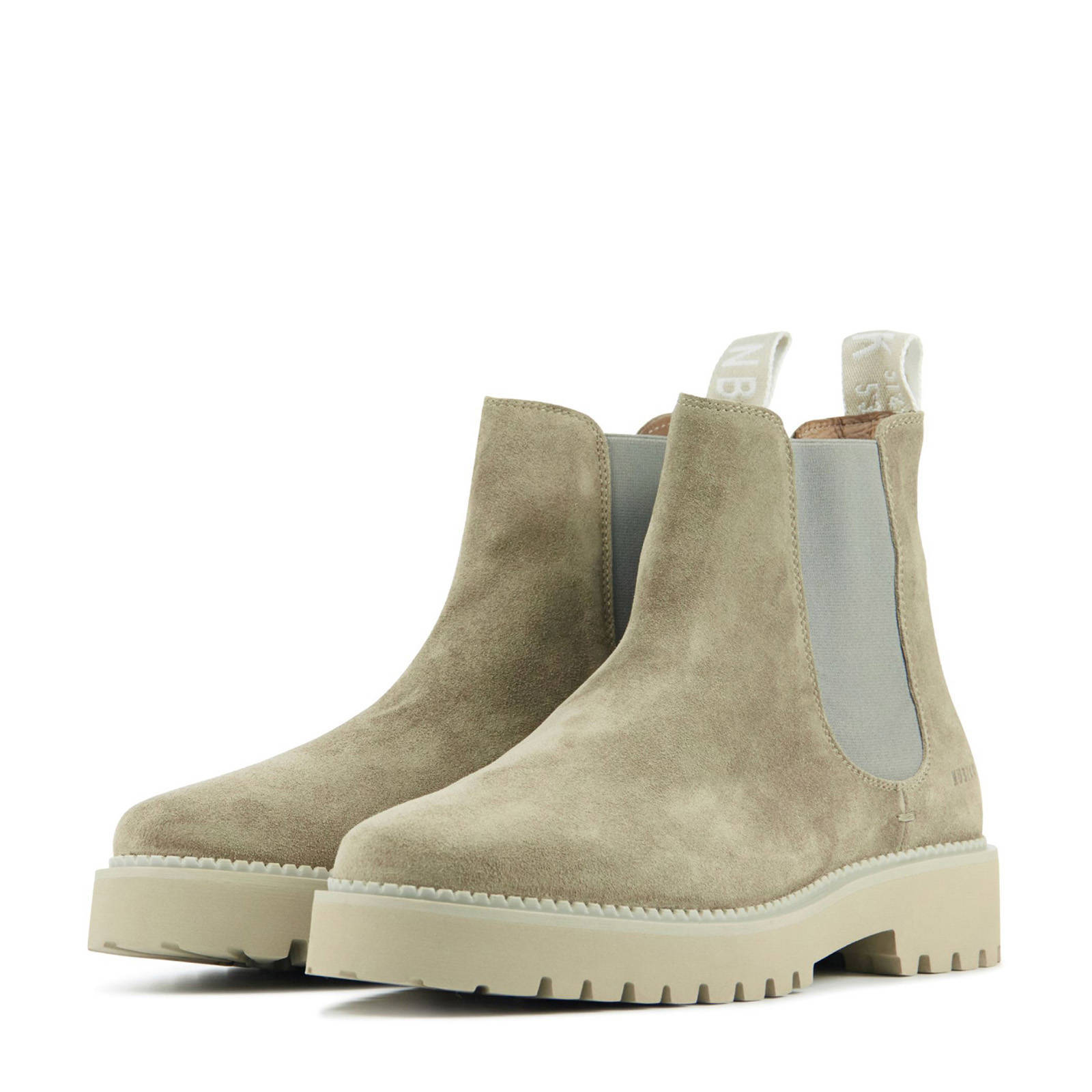 Nubikk Logan Rai suède chelsea boots beige | wehkamp