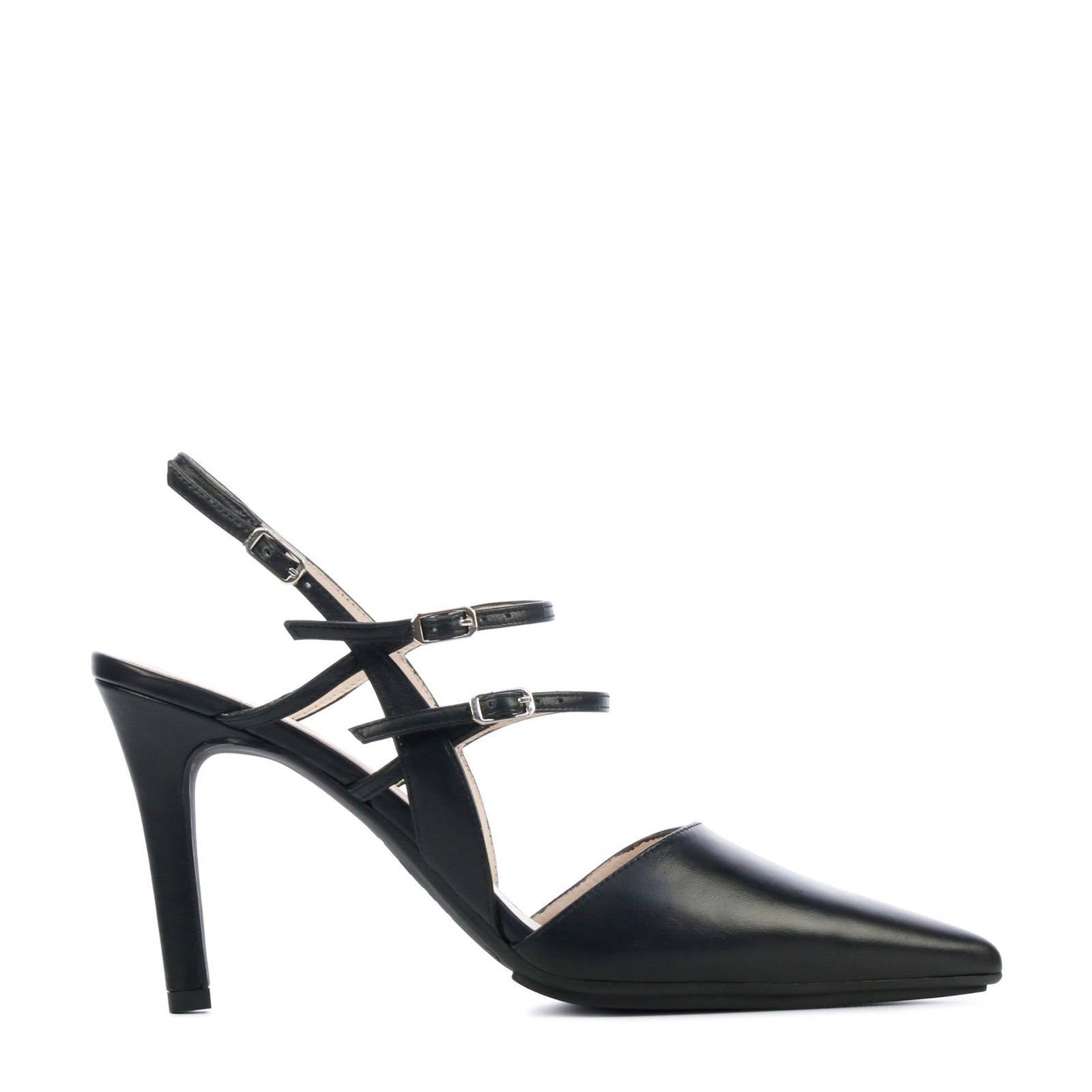 Zwarte suède slingback pumps - Dames | MANFIELD
