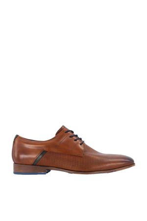   leren veterschoenen cognac