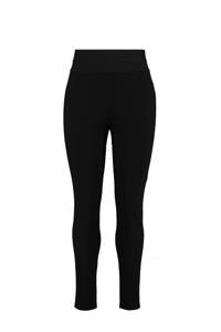 Zwarte dames MS Mode Plus Size tregging van viscose met skinny fit, high waist en elastische tailleband