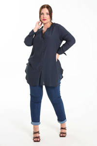 PROMISS blouse donkerblauw