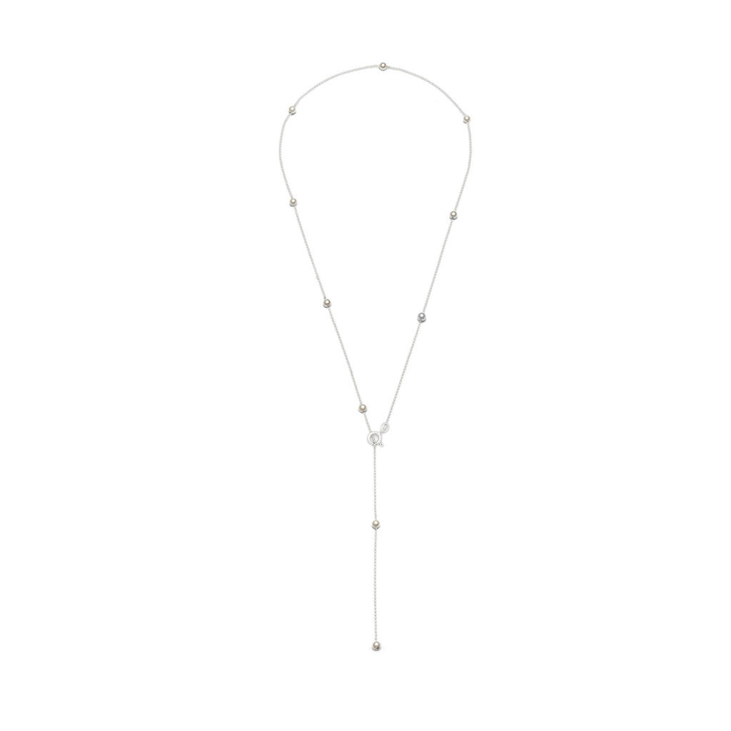 Abrazi 925 sterling zilveren (rug)ketting Jessie met parels