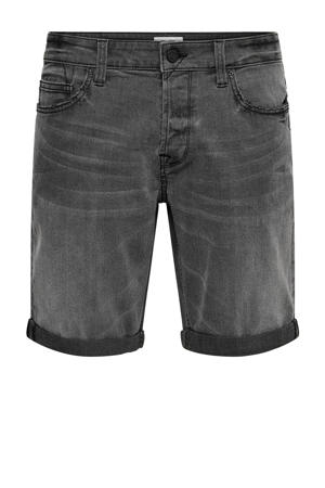 regular fit jeans short ONSPLY black denim 7481
