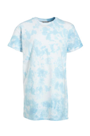 tie-dye T-shirtjurk LPTIA lichtblauw/wit