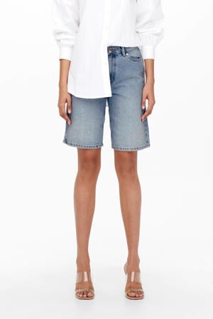 high waist wide leg bermuda jeans ONLSONNY light blue denim