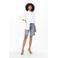ONLY high waist wide leg bermuda jeans ONLSONNY light blue denim
