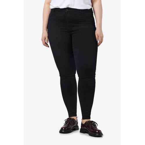 NOISY MAY Curve high waist skinny fit jeans NMCALLIE zwart afbeelding