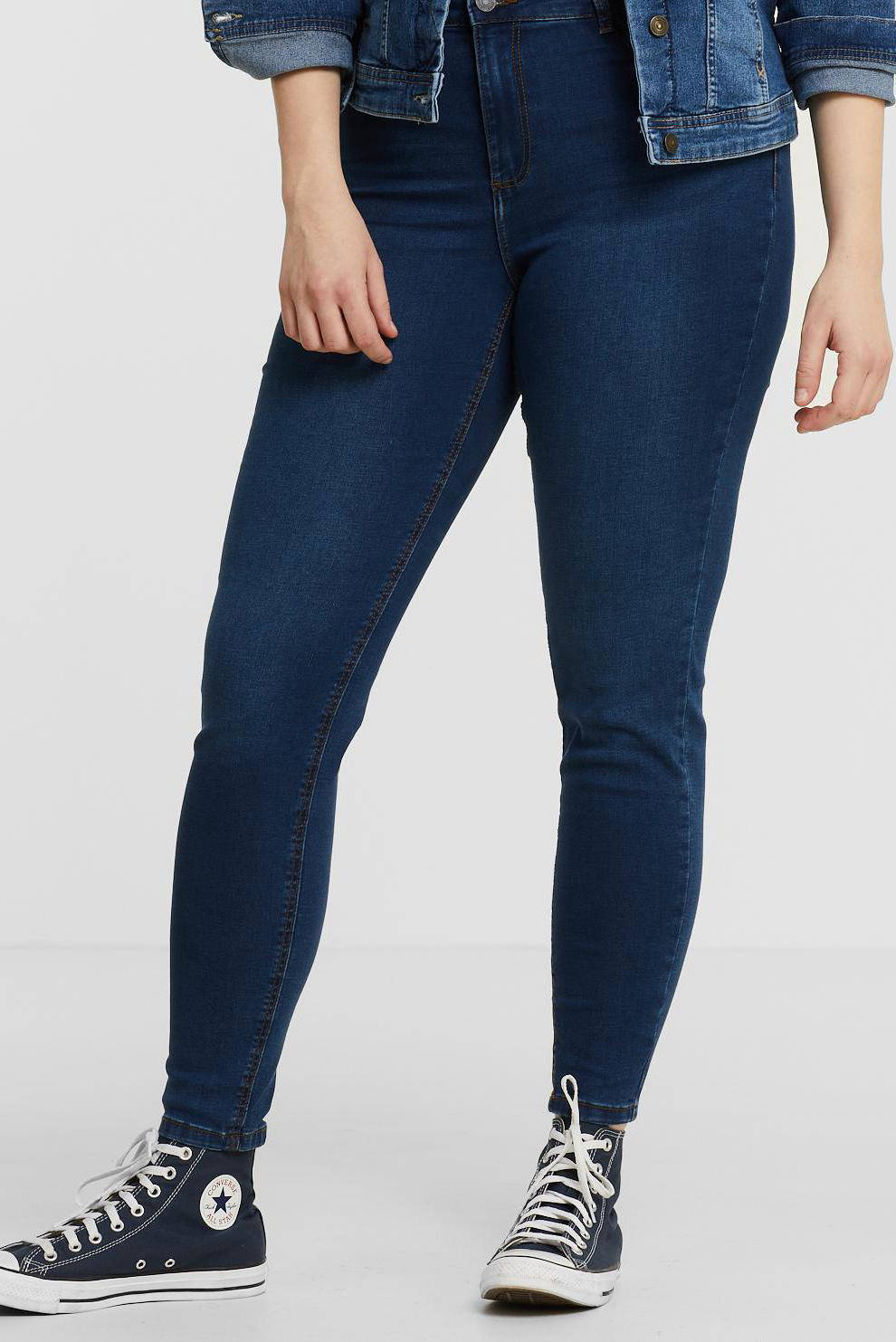 Noisy May Denim Callie Dames Kleding voor voor Strandkleding Skinny Jeans Met Hoge Taille in het Blauw 